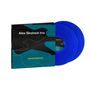 Text: „Alex Skolnick trio“ und „TRANSFORMATION“. Zwei blaue Vinyl-Schallplatten mit abstraktem Coverdesign.