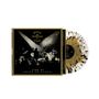 "Blessid Union of Souls" und "Live at Never on Sunday". Schwarz-weißes Bandfoto und gesprenkelte Schallplatte.