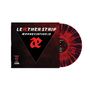 "LEÆTHER STRIP" und "ÆPPRECIATION IX" in Weiß auf schwarzem Dreieck. Darunter ein rotes Æ-Symbol auf Vinyl.