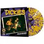 Albumcover mit gelbem "THE DICKIES" Logo und Bandfoto. Text: "BALDERDASH FROM THE ARCHIVES". Bunte Schallplatte.