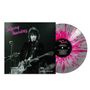 „Johnny Thunders“ in pinker Schrift. „Madrid Memory“ unten. Schallplatte mit pinken Spritzern.