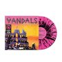 Albumcover mit Text: "The Vandals", "When in Rome Do as the Vandals". Colosseum vor gelbem Himmel. Pink-violettes Vinyl.