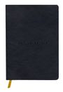 : Flying Spirit, Notizbuch A5 mit Fadenbindung und glattem Ledereinband, schwarz, 90 Blatt 90g liniert, Div.