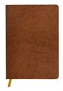 : Flying Spirit, Notizbuch A5 mit Fadenbindung und glänzendem Ledereinband, cognac, 90 Blatt 90g liniert, Div.