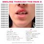 "SMILING THROUGH THE PAIN 3", "SWIMMING PAUL" vielfach wiederholt, Playlist A und B, Mund mit verletzter Lippe.