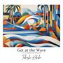 "Get at the Wave, 2023 Remaster Edition, Takashi Kokubo" steht unter einer farbenfrohen Illustration mit Wellen und Palmen.