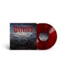 "Music from The Witcher" ziert ein Cover mit Wolfssymbol vor stürmischem Hintergrund. Daneben eine rot-schwarze Vinyl-Platte.