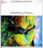 Oben: "Les Chemins Qui Montent". Namen und Orchester darunter. Unten ein buntes, abstraktes Kunstwerk in lebendigen Farben.