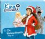 „Kira Kolumna“, „Die Weihnachtswette“, „Folge 30“. Weihnachtsmann, Engel und Esel, fröhliche Stimmung.