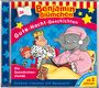 „Benjamin Blümchen Gute-Nacht-Geschichten“; König und Elefant in Schlafanzug lesen aus Buch; CD für Kinder ab 2 Jahren.
