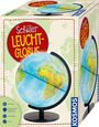 Text: "Schüler Leucht-Globus", "KOSMOS", "Ab 7+ Jahren", "LED-beleuchtet", "26 cm ⌀". Eine Verpackung zeigt einen beleuchteten Globus.