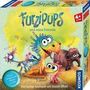„Furzipups und seine Freunde“ steht auf der Schachtel. Illustration mit bunten, fantasievollen Tieren. Ab 4 Jahre.