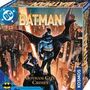 "BATMAN", "GOTHAM CITY CRIMES". Batman und Catwoman stehen über einer Stadt bei Nacht. Links oben ein DC-Logo.