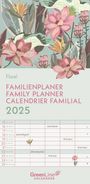 : GreenLine Floral 2025 Familienplaner - Familien-Kalender - Kinder-Kalender - 22x45, KAL