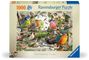 "Ravensburger Puzzle", "Our Feathered Friends", 1000 Teile. Verschiedene bunte Vogelarten in einer natürlichen Umgebung.