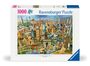 : Ravensburger Puzzle 12000332 - Sehenswürdigkeiten weltweit - 1000 Teile Puzzle für Erwachsene und Kinder ab 14 Jahren, Motiv mit Big Ben, Freiheitsstatue und mehr, Div.