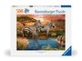 : Adult puzzle 500 Teile - Zebras am Wasserloch, Div.