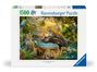 : Adult puzzle 1500 Teile - Leopardenfamilie im Dschungel, Div.