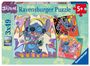 : Ravensburger Puzzle 12001070 - Einfach nur spielen - 3x49 Teile Disney Stitch Puzzle für Kinder ab 5 Jahren, Div.
