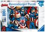 : Ravensburger Kinderpuzzle 12001073 - Der erste Avenger - 100 Teile XXL Marvel Puzzle für Kinder ab 6 Jahren, Div.