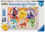 : Ravensburger Kinderpuzzle 12001075 - Pokémon Karmesin und Purpur - 100 Teile XXL Pokémon Puzzle für Kinder ab 6 Jahren, Div.