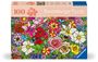 : Ravensburger Puzzle 12001364 - Blumenfenster - Puzzle für ältere Menschen und Senioren, mit 100 extra griffigen Puzzleteilen, großer Bildvorlage und Unterlage zum Puzzeln, Div.