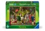 "1000 Ravensburger Puzzle, DreamWorks Shrek. Charaktere aus Shrek in einem Wald, grüne Puzzlebox."
