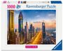 1000 Teile, Ravensburger Puzzle, Beautiful Skylines. Eine moderne Skyline bei Sonnenuntergang mit hohen Gebäuden.