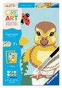 "CRE ART", "Malen nach Zahlen", "Original Quality Since 1975", "7+", "6 acrylic paints + brush". Illustration eines Kükens.