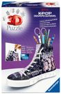 "Netflix KPOP DEMON HUNTERS. Praktische Aufbewahrungsfunktion. 3D Puzzle. Stabil – ohne Klebstoff. EASYCLICK TECHNOLOGY."