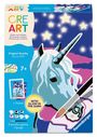 "CREART, Malen nach Zahlen, Original Quality Since 1975, 7+, With Glow in the Dark." Abbildung: Einhorn mit Sternen.