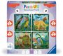 : Puzzle UP! Dinosaurier von Ravensburger, 12004003 - 4 Puzzles mit 25, 36, 42, 56 Teilen zum Kombinieren und mit extra Wissensheft, für Dino-Fans im Alter von 4 Jahren, Div.