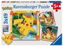 : Children's puzzle 3x49 Teile - Pokémon - Pokémon, Div.