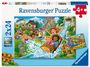 : Kinderpuzzle 2x24 Teile - Vergnügungspark, SPL