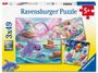 Kinderpuzzle 3x49 Teile - Süßigkeiten Küste, SPL
