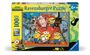 Text: Ravensburger Puzzle, 100 XXL, Premium Puzzle, Perfect Age Fit, 6+. Illustration mit Minions und einem Roboter.