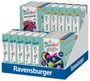 Texte: "Be creative!", "Pearl Animals", "Paper Art", "Glow in the dark", "Ravensburger". Anzeige mit Bastelsets.