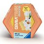 "GRAVITRAX micro", "Marble fun. Anytime. Anywhere", "63 pc Candy Orange", "8-99 years", "Ravensburger". Hexagonale Verpackung.