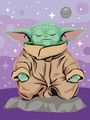: CreArt, Malen nach Zahlen Adults Trend - Star Wars Meditierender Grogu, SPL