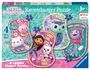 : Ravensburger Kinderpuzzle 03170 - Es ist Zeit für Gabby! - 4 konturgeformte Puzzles mit 10, 12, 14 und 16 großen, stabilen Puzzleteilen, für kleine Fans der Serie "Gabby's Dollhouse" ab 3 Jahren, SPL