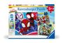 : Ravensburger Kinderpuzzle 05730 - Spideys Abenteuer - 3x49 Teile Spidey und seine Super-Freunde Puzzle für Kinder ab 5 Jahren, Div.