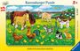 : Bauernhoftiere auf der Wiese. Rahmenpuzzle 15 Teile, SPL
