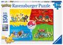 : Ravensburger Kinderpuzzle 10035 - Pokémon Typen - 150 Teile XXL Pokémon Puzzle für Kinder ab 7 Jahren, Div.