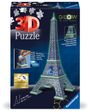 : Ravensburger 3D Puzzle 11591 - Eiffelturm Glow-In-The-Dark Edition - Das Wahrzeichen aus Paris, nachleuchtend, als Geschenk oder zum selber Puzzeln in 3D ab 10 Jahren, Div.