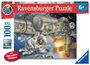 : Ravensburger Kinderpuzzle 13366 - Auf der Weltraumstation - Wieso? Weshalb? Warum? Puzzle 100 Teile XXL + Wissensposter, für Weltraumfans ab 6 Jahren, Div.