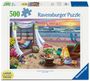 : Ravensburger Puzzle 16792 - Die Oase am Strand - 500 Teile Large Pieces, Puzzlespaß mit größeren Puzzleteilen für die ganze Familie, SPL
