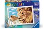 : Ravensburger CreArt - Malen nach Zahlen 23995 - Löwe mit Baby - ab 9 Jahren, SPL