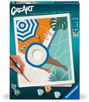 : Ravensburger CreArt - Malen nach Zahlen 25523 - Poolzeit - ab 12 Jahren für Einsteiger, SPL