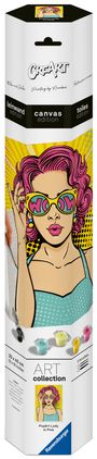 : CreArt Canvas Leinwand - Lady in Pink (PopArt), SPL