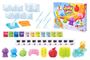 „Jelly Gelz LIFESTYLE DELUXE“, Set mit bunten Formen, Werkzeugen und Bechern; Verpackung zeigt Figuren und Farben.